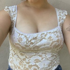 beautiful white lace shirt